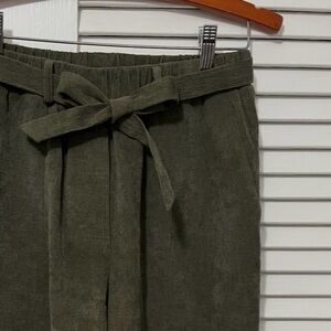 Olive Green Corduroy Style Pants